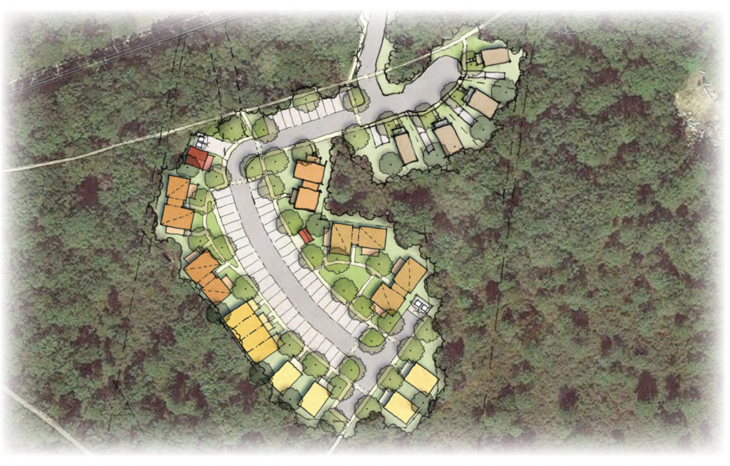 Rendering of proposed Meshacket neighborhood in Edgartown